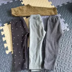 ユニクロ　フリースレギンス 90　3本セット