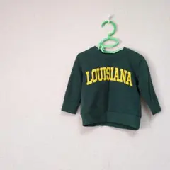 ベビー服 80 プリント トレーナー 長袖 緑 グリーン