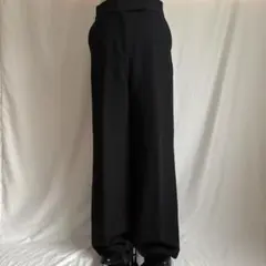 00s vintage black wide slacks c-boy y2kのサムネイル