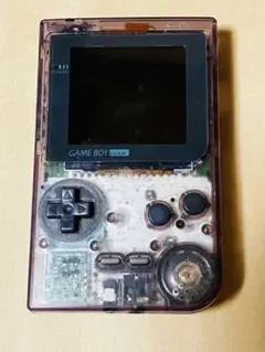 ゲームボーイ ポケット クリアパープル　IPS液晶 新品スクリーン　ソフト付き