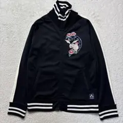 CHIKIRIYA ちきりや　兎刺繍トラックジャケット　ブラック