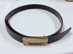 【新品・未使用】GUCCI ダブルG バックル レザー ベルト（保存袋付き）