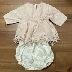 マールマールMARLMARL bodysuits ロンパース　スカラップ ピンク