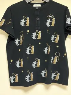 USPP キャラクター柄 半袖Tシャツ ブラック