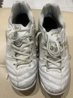 ASICS DS LIGHT サッカーシューズ ホワイト　ゴールド22.5cm