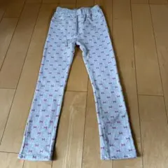 リボン柄 グレー 長ズボン 120cm 一回しか使用しかないです。