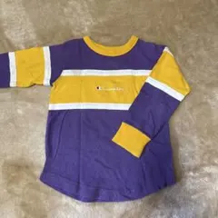 Champion 長袖カットソー 紫/黄色