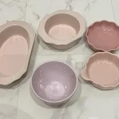 ピンク お皿 5点セット