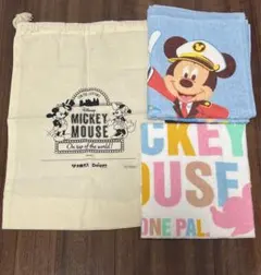 ディズニー 巾着・タオル2枚セット