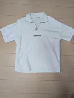 ZARA ハーフジップオーバーサイズカットソーシャツ M ホワイト