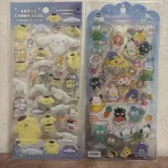 ポムポムプリン　クリアキャンディシール　はぴだんぶい　ドロップジュエリーシール