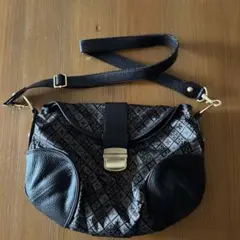 ラシット russet ショルダーバッグ - ナイロンジャガード×レザー