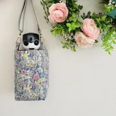 ロボホン ハンドメイドキャリーポーチ ショルダーバッグ (フラワー)