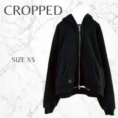 CROPPED ラフ 小さいサイズ デイリー 羽織 ジップアップパーカー XS