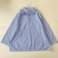 25モデル✨マカフィー　コットンタイプライター プルオーバーシャツ フリルカラー