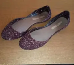 Melissa + Campanaブラウンラメ フラットシューズEUR37サイズのサムネイル