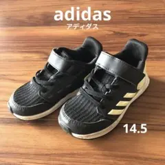 adidas ブラック スニーカー　14.5センチ