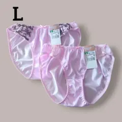 トリコット ショーツ 2枚セット Lサイズ ピンク レース