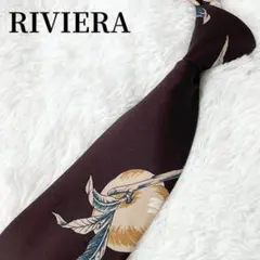 リビエラ ネクタイ ブラウン 古着コーデ 仕事