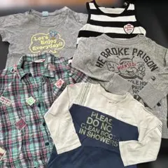 長袖Tシャツ ネイビー/グレー　90 95