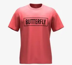 【新品・未使用】BUTTERFLY コーラルピンク Tシャツ Lサイズ