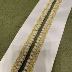 重ね衿　パール　金ラメレース　成人式　振袖　卒業式　袴　伊達襟　重ね襟　襟飾り2