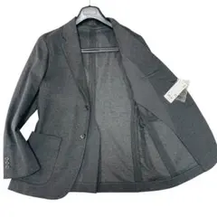 新品タグ付　UNIQLO　S ダークグレー　ブラッシュドジャージージャケット