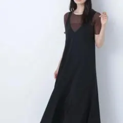 ナチュラルビューティベーシック バックストラップジャンスカ ブラック