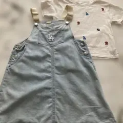petit main ジャンバースカートとTシャツセット　110-120