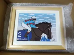 アーモンドアイ】イラストパネル おがわじゅり 直筆サイン入り 競馬