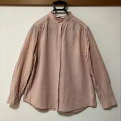 ユニクロ　フリルブラウス　XLサイズ　ピンクUNIQLO