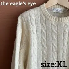 the eagle's eye アイボリー ケーブルニットセーター
