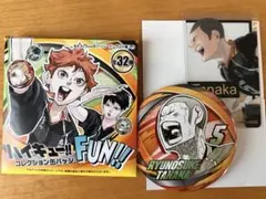 ハイキュー!! 田中龍之介 缶バッジ クリアカード