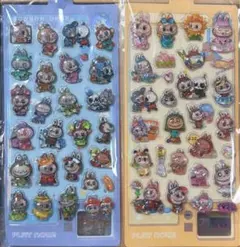 新品水入りボンボンドロップシール 2枚セット ぷっくりシール 3Dシー