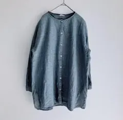 サマンサモスモス 柄アソート襟レースチュニック 長袖ブラウス 前開きシャツ