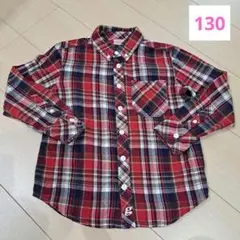 GROOVY STAR　130　子供　男の子　長袖シャツ　チェック柄