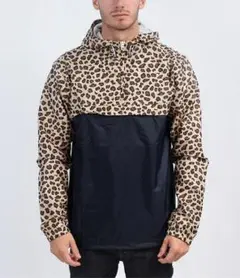 美品 アディダスナイロンジャケット レオパード マウンテンパーカー　ヒョウ柄