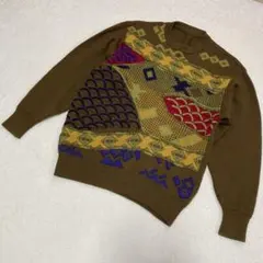 JAPANヴィンテージ ニット　ウール100%セーター　日本製　サイズL相当