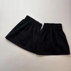 334アームカバー　ショート丈　黒　無地　ハンドメイド