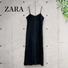 美品　ZARA スウェードキャミワンピース　タイトスカート