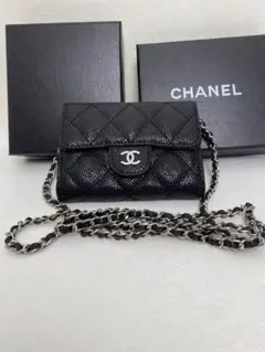 CHANEL 二つ折り財布 ブラック
