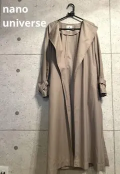 ナノユニバース　ベージュ ロングコート スプリングコート　トレンチコート