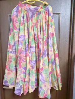 【希少】Christian Dior ヴィンテージ フレアスカート 花柄 M