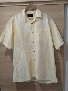 90s 開襟　ヘンプ　コットン　シャツ　ベージュ　生成りのサムネイル