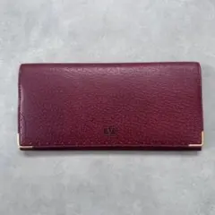 VALENTINO GARAVANI ボルドーレザー フラップロングウォレットのサムネイル