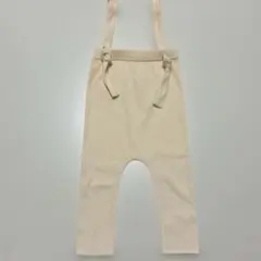 PUPPAPUPO ベビー サロペット パンツ リブ アイボリー