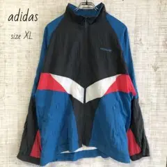 adidas　アディダス　トレフォイル刺繍ロゴ　ナイロンジャケット　マルチカラー