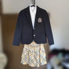 子供用フォーマルスーツ ネイビー チェック柄