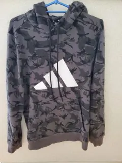adidas アディダス フード付きパーカー L グレー/カモフラージュ