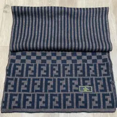 FENDI フェンディ ズッカ ストライプ ブラウン ブラック 茶 黒